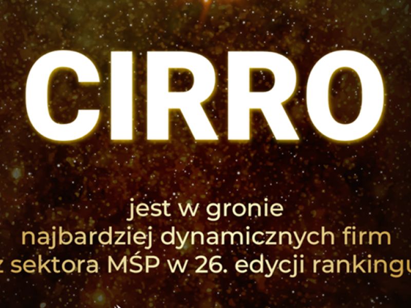 CIRRO w gronie Gazel Biznesu!